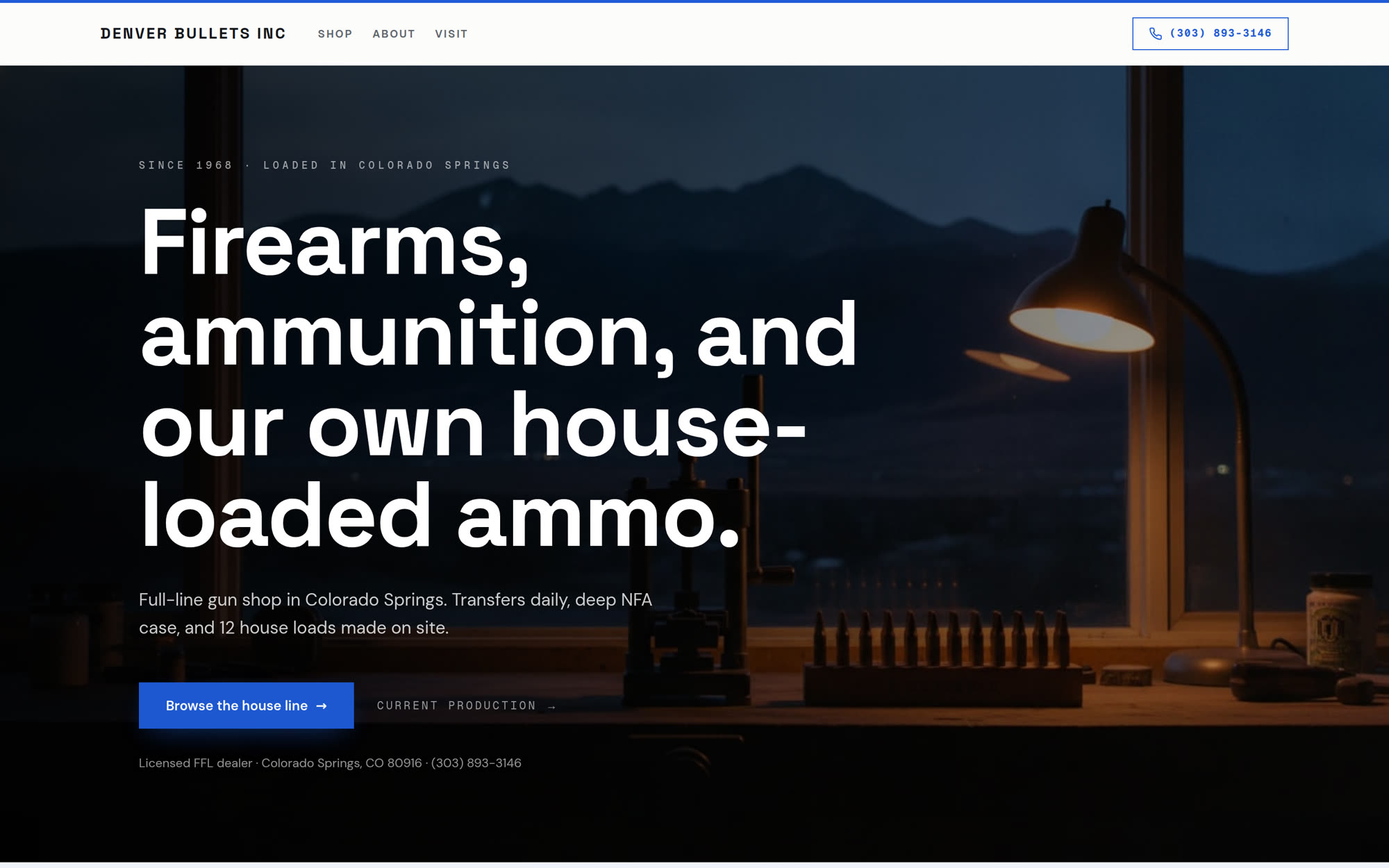 A live storefront the AI builder produced — cinematic hero, real navigation, real products